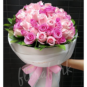 BO121 99枝玫瑰 - 99枝粉玫瑰花束  BO121 99枝玫瑰 - 99枝粉玫瑰花束